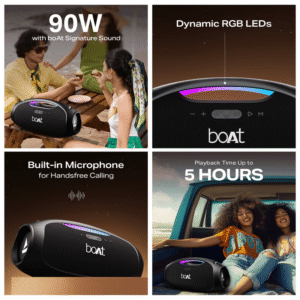 boAt Stone Ignite 90W Portable Bluetooth Speaker with RGB Light