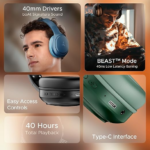 boAt Rockerz 430 Wireless Over Ear Headphones