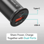 Ambrane ACC-21 Car Charger With Type C & USB Port