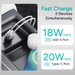 Ambrane ACC-21 Car Charger With Type C & USB Port