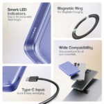 Ambrane AerosynQ MagSurge 10000mAh Power Bank Ambrane AerosynQ MagSurge 10000mAh Power Bank