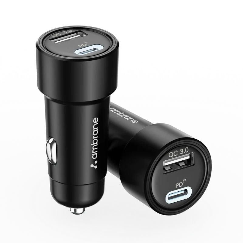 Ambrane C51 Car Charger With Type C & USB Port