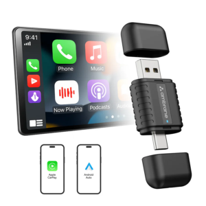 Ambrane CarLink 2 in 1 Wireless CarPlay & Android Auto Adapter