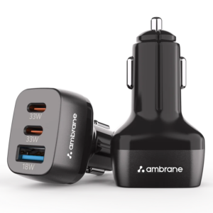 Ambrane Charge C84 Car Charger With Triple Port