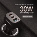 Ambrane Charge C84 Car Charger With Triple Port