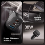 Ambrane Charge C84 Car Charger With Triple Port