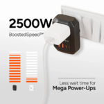 Ambrane Charge X20 MultiPort Adapter with Universal AC Socket