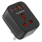 Ambrane Charge X33 MultiPort Wall Adapter with Universal AC Socket