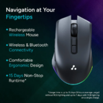 Ambrane SliQ Glow 2.4Ghz Rechargeable Wireless & BT Mouse With RGB Light Ambrane SliQ Glow 2.4Ghz Rechargeable Wireless & BT Mouse With RGB Light