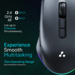 Ambrane SliQ Glow 2.4Ghz Rechargeable Wireless & BT Mouse With RGB Light Ambrane SliQ Glow 2.4Ghz Rechargeable Wireless & BT Mouse With RGB Light