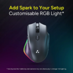 Ambrane SliQ Glow+ 2.4Ghz Rechargeable Wireless & BT Mouse With RGB Light