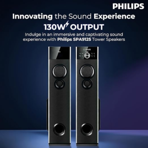Philips Audio SPA9125 Multimedia Tower Speakers with Wireless Microphone
