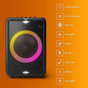 PHILIPS Audio TAX3206/94 80W Bluetooth Party Speaker