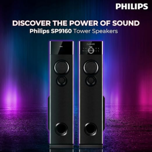 Philips Audio SPA9160 Multimedia Tower Speakers with Wireless Microphone