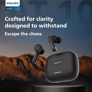 Philips TAT1050BK/94 Truly Wireless Earbuds with ANC