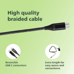 Philips DLC5204C/00 USB-C to USB-C Braided Cable
