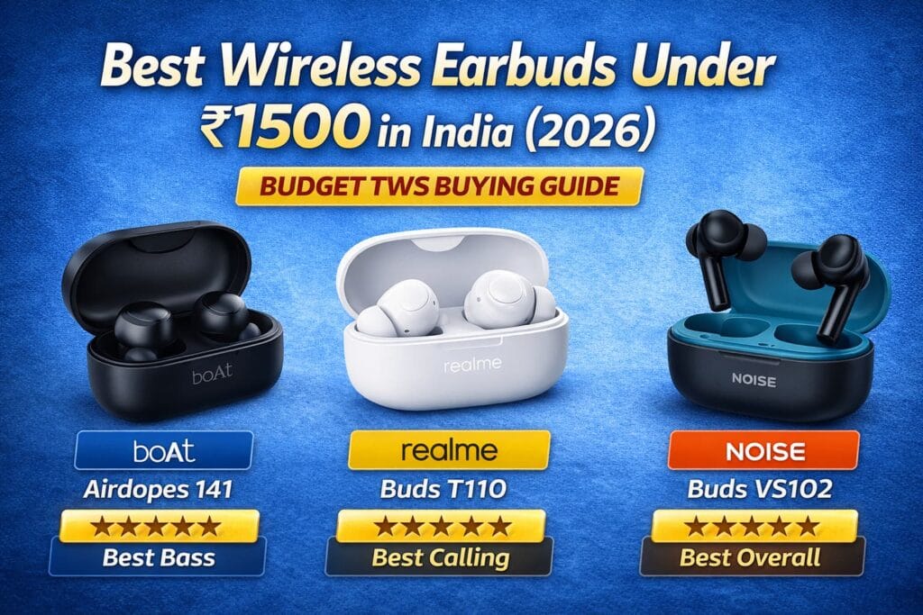 Best Wireless Earbuds Under ₹1500 Banner