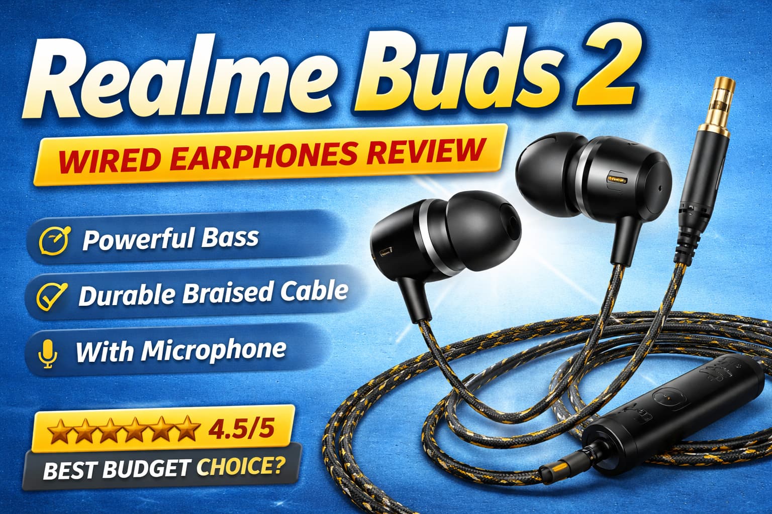 Realme Buds 2 wired earphones Banner