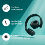 Philips TAH4209 Wireless On-Ear Headphones with Mic