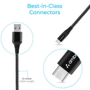 Ambrane BCT-15 USB to Type-C Cable (1.5m)