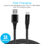 Ambrane BCT-15 USB to Type-C Cable (1.5m)