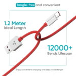 Ambrane ACT-65 USB to Type-C Cable (1.2 m)